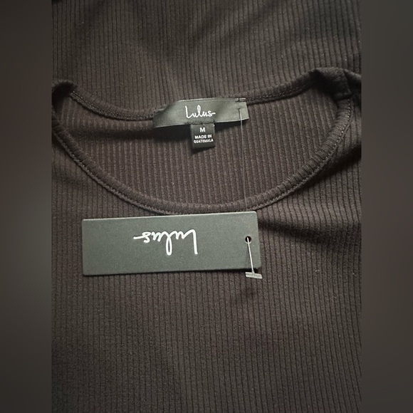 Lulu’s Kinship Ribbed Black Bodysuit. NWT. - Picture 7 of 8